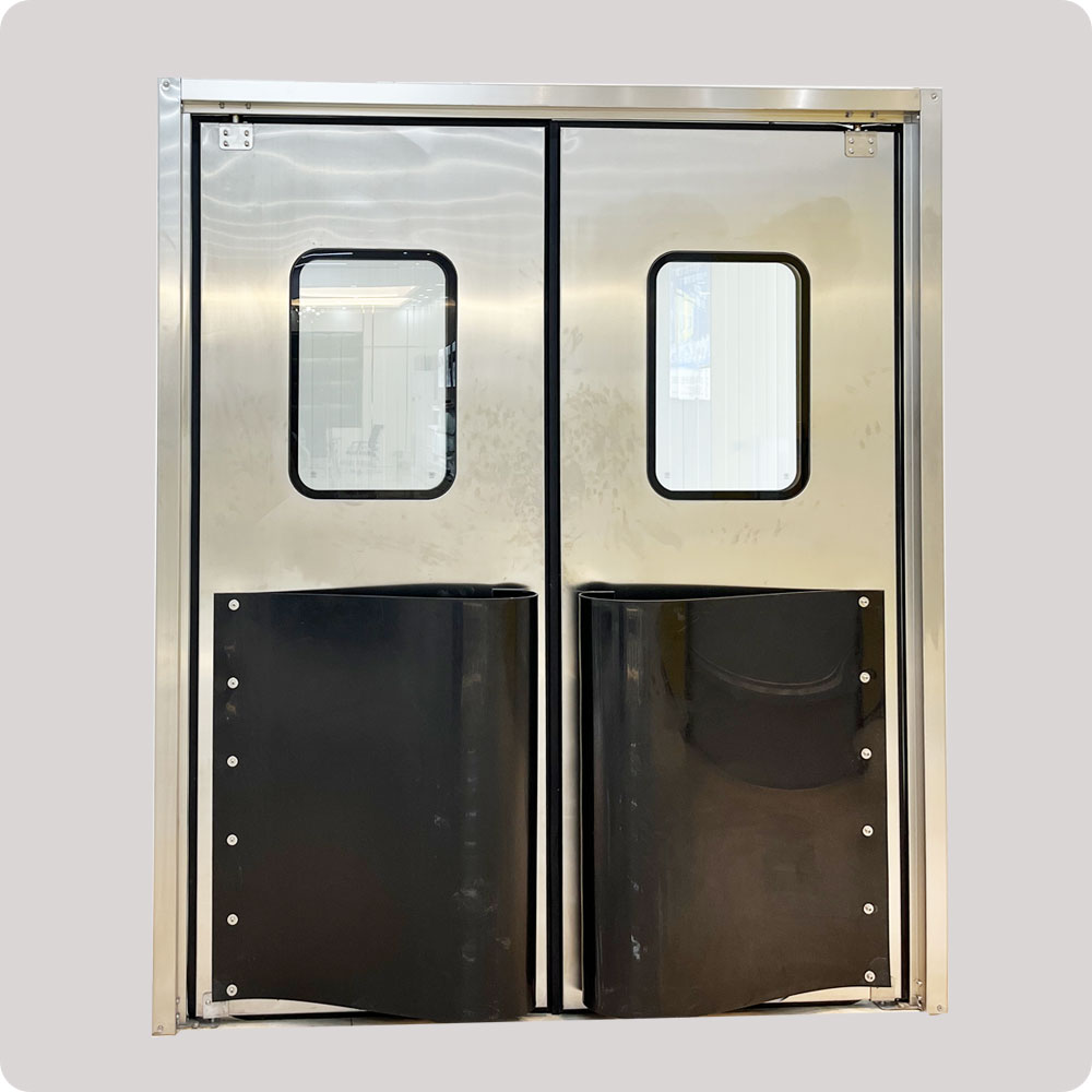 Free Door Traffic Door Anti-Collision Stainless Steel Swing Impact Doors Restaurant Kitchen Cold Storage Food Factory Used