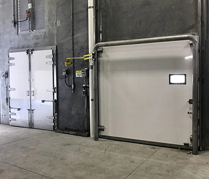 Walk in cold storage swing doors