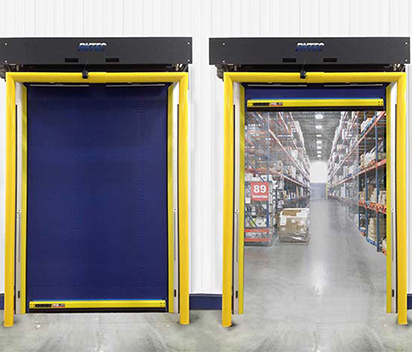 High Speed Fabric Doors In Stainless Steel Options