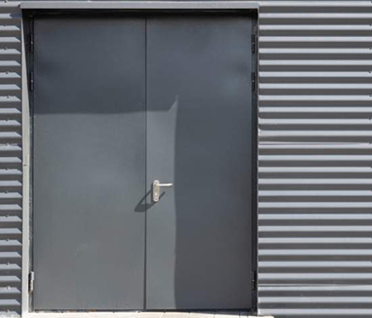 Commercial double steel doors work for all types of structures