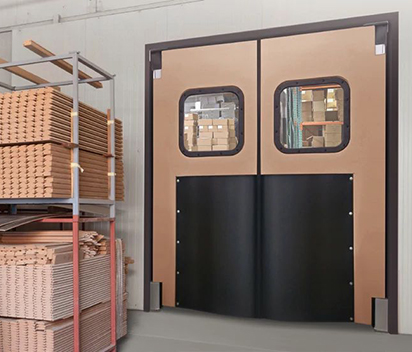 Swinging traffic doors are crucial for commercial operations